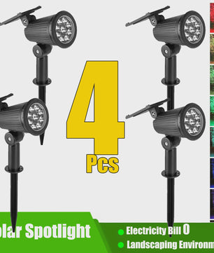 Verstelbare Solar Spotlight 9 LED - Waterdicht IP65 - Tuin, Pad & Muurverlichting