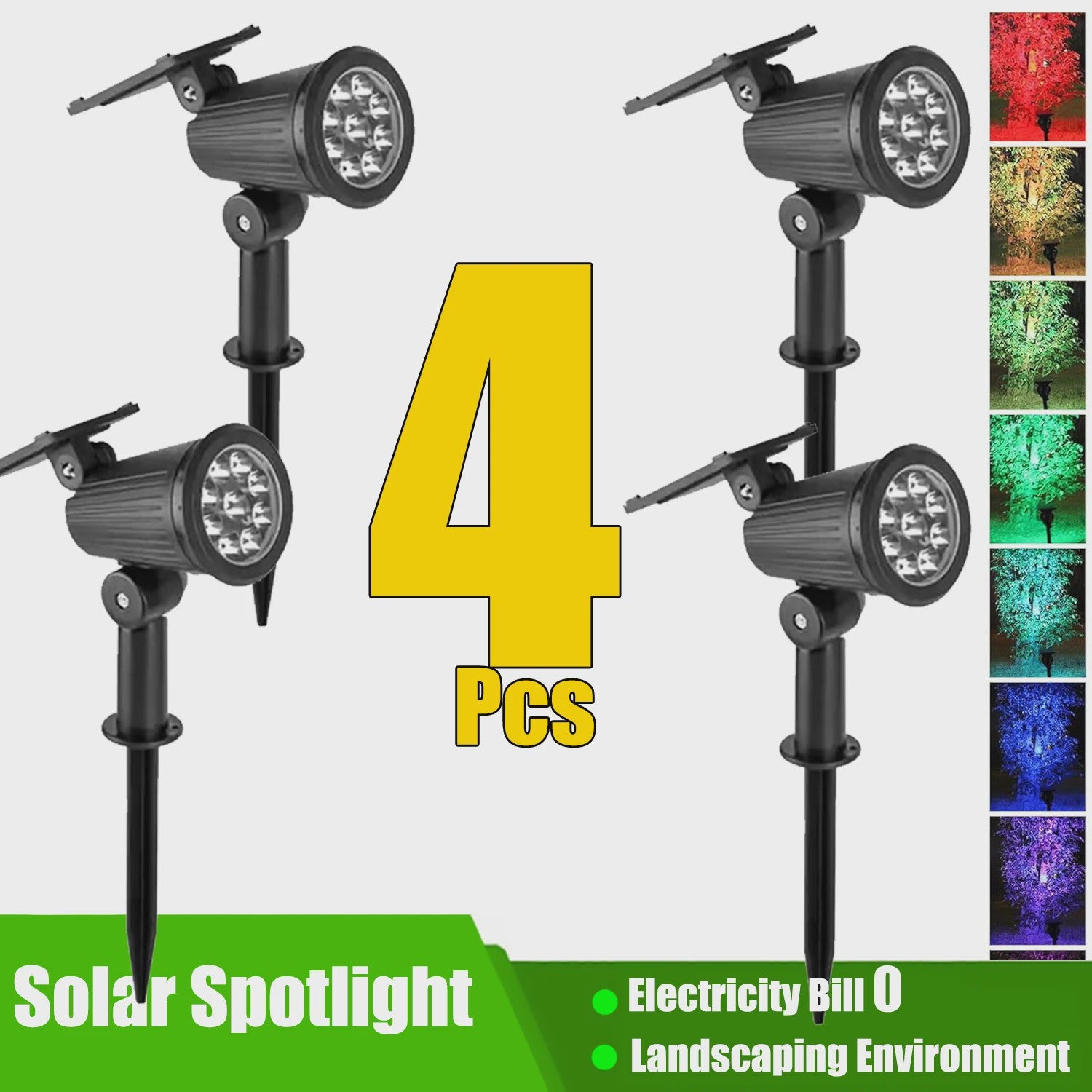 Verstelbare Solar Spotlight 9 LED - Waterdicht IP65 - Tuin, Pad & Muurverlichting
