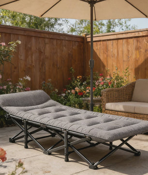 Opvouwbaar Gastenbed met Zijvak - Comfortabel en Draagbaar voor Camping, Reizen en Ontspanning