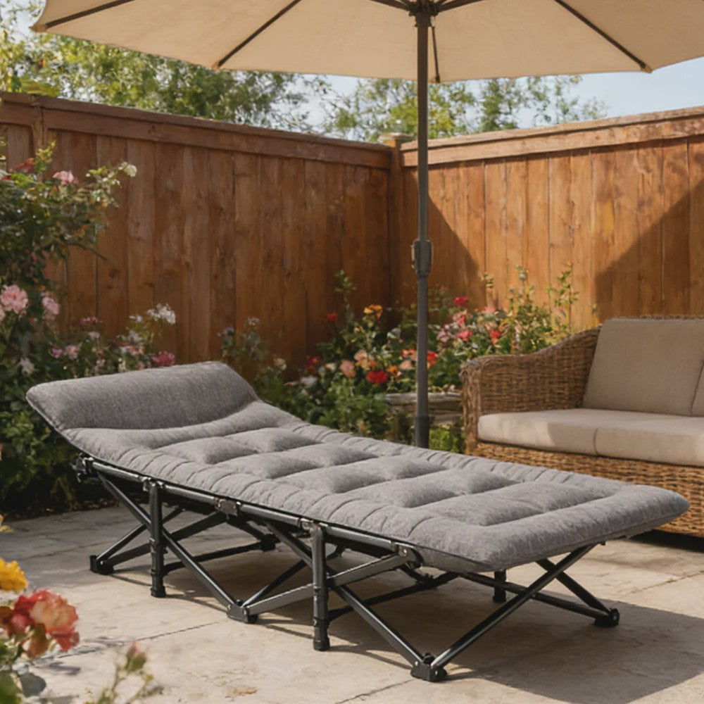 Opvouwbaar Gastenbed met Zijvak - Comfortabel en Draagbaar voor Camping, Reizen en Ontspanning