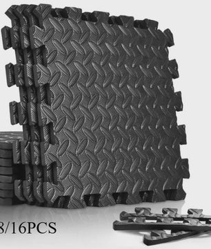 Set van 8 of 16 Antislip Fitness Tegels - Beschermende Vloermatten voor Yoga, Krachttraining & Home Gym