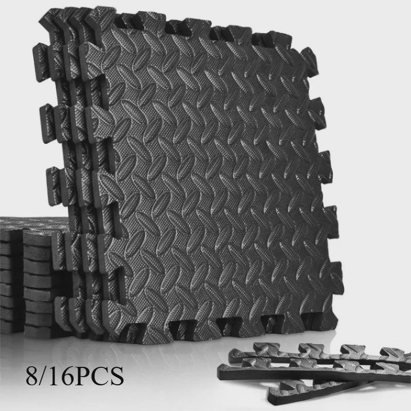 Set van 8 of 16 Antislip Fitness Tegels - Beschermende Vloermatten voor Yoga, Krachttraining & Home Gym