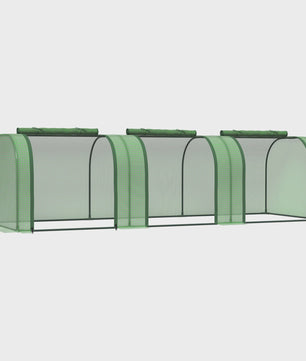 Outsunny Mini Kweekkas voor Tuinplanten - 295x100x80 cm - Groen