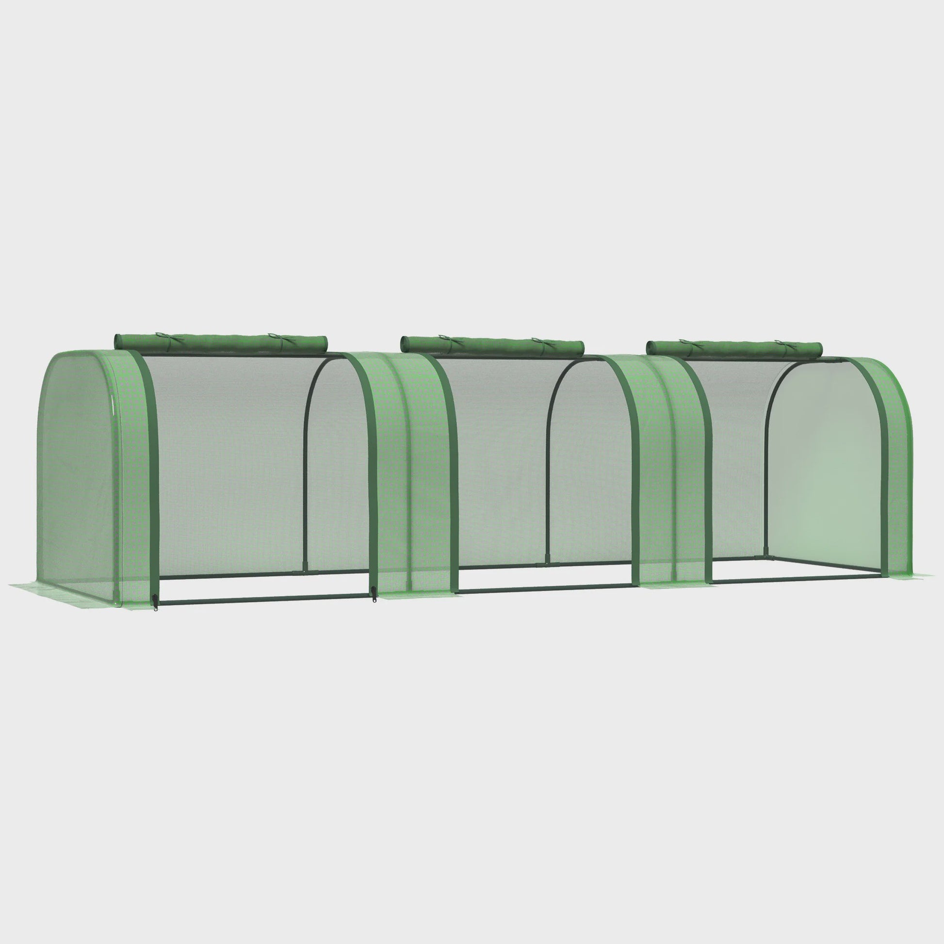Outsunny Mini Kweekkas voor Tuinplanten - 295x100x80 cm - Groen
