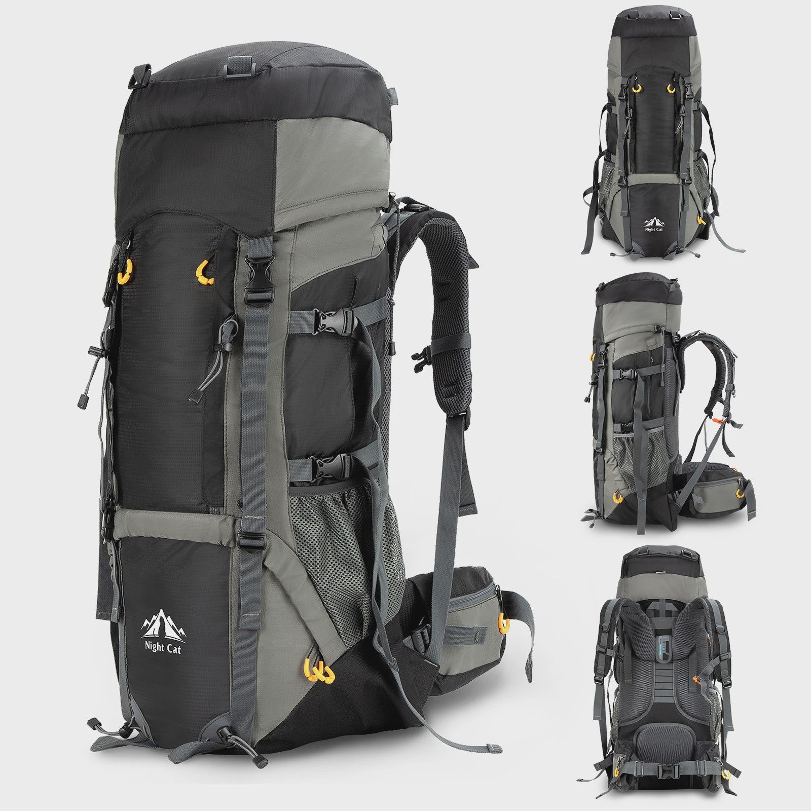 Night Cat Kampeerrugzak 70L/90L - Waterdicht, Lichtgewicht & Ademend - Outdoor Rugzak voor Wandelen & Reizen