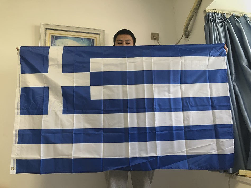 Griekse Vlag 3x5ft - Polyester Nationale Vlag van Griekenland
