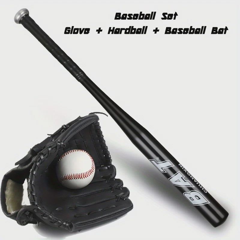 Baseball Starter Set voor Tieners: Aluminium Bat, Vanghandschoen & Bal - Ideaal voor Beginners