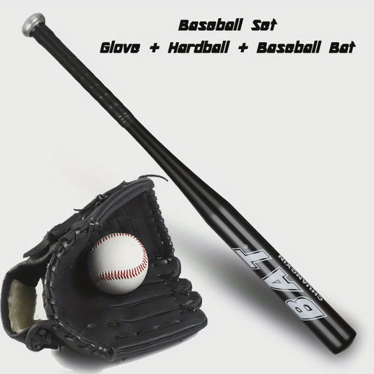 Baseball Starter Set voor Tieners: Aluminium Bat, Vanghandschoen & Bal - Ideaal voor Beginners