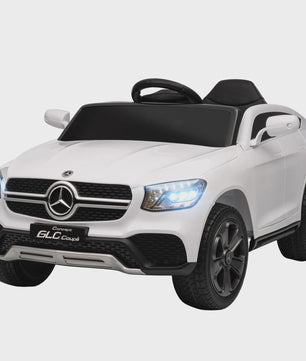 Elektrische Kinderauto 12V met Afstandsbediening, LED, Muziek & 3 Snelheden - Wit