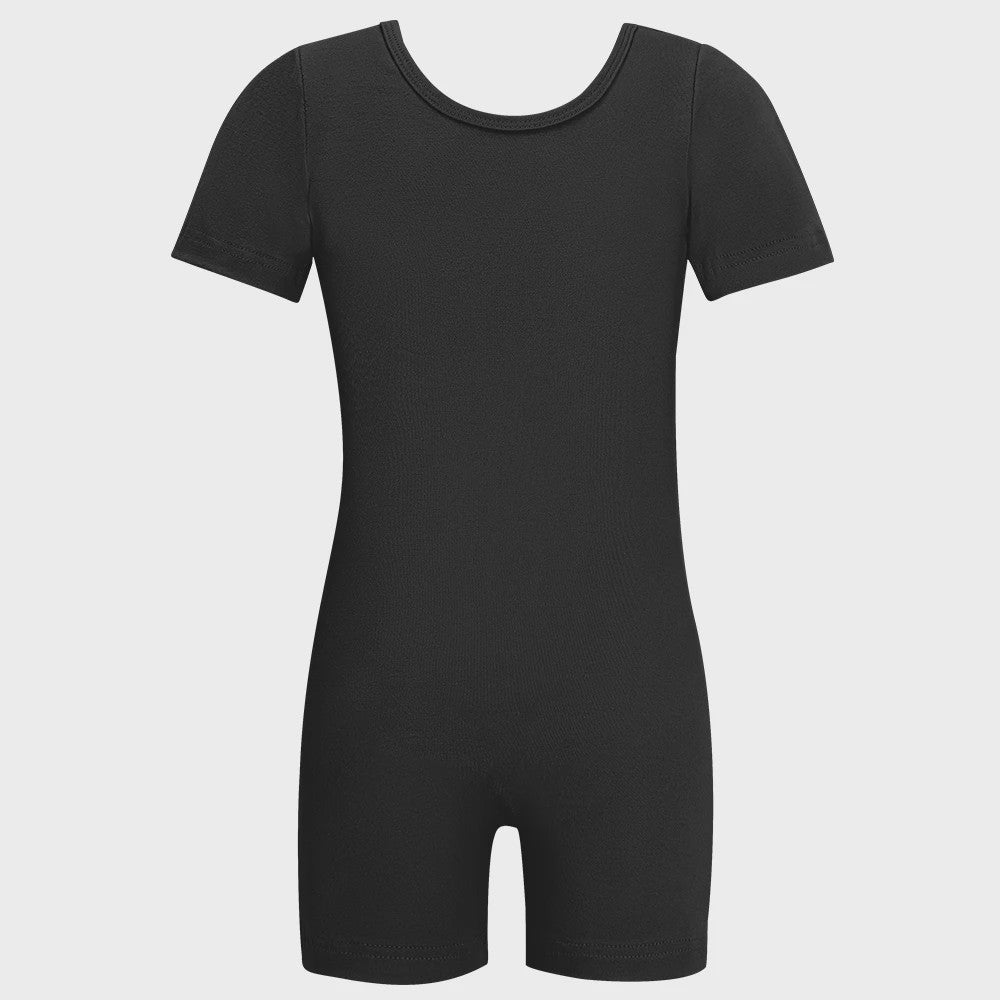 Elastisch Turnpakje Meisjes Short Unitard - Perfect voor Gym, Dans & Ballet