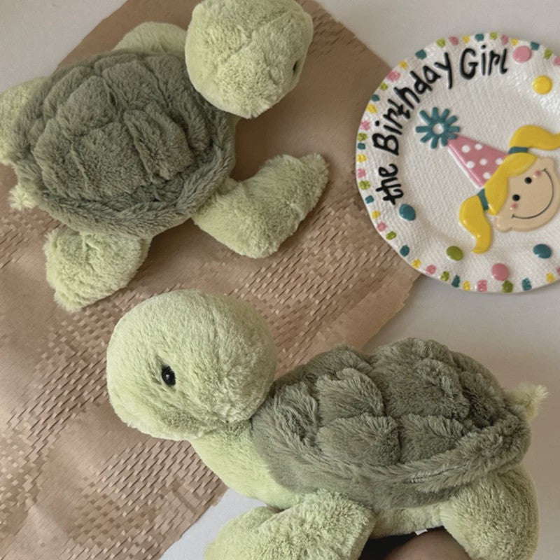 Realistische Schildpad Knuffel - Zachte Zeeturtle Pluche Dier met Sleutelhanger voor Kinderen