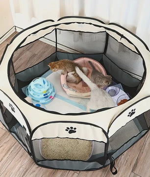 Octagonale Kattenren - Waterdicht & Krasbestendig - Opvouwbare Tent voor Kittens en Katten