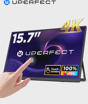 UPERFECT 15.7" 4K Draagbare Touchscreen Monitor - IPS, HDR, USB-C 3.1, HDMI - Ideaal voor Laptop, Console & Telefoon