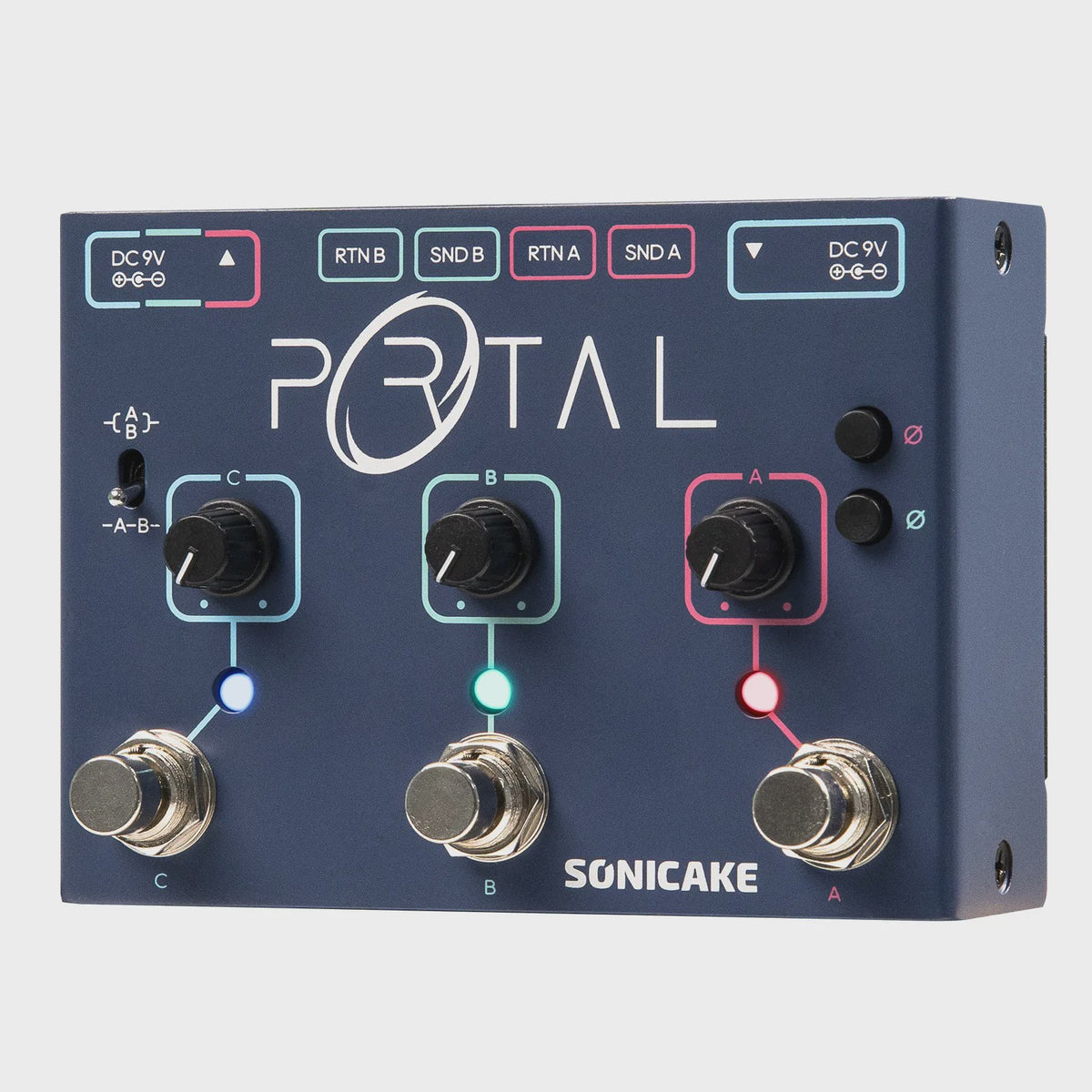 SONICAKE Portal QDS-06: 3-Kanaals Gitaar Effecten Pedaal met ABY Line Selector & Mixer