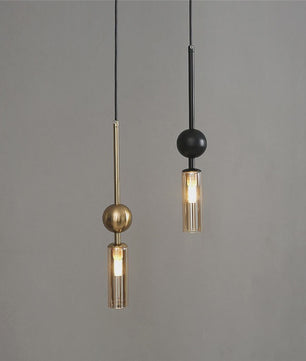 Luxe Scandinavische Hanglamp Goud/Zwart met Glas - Sfeervolle Verlichting voor Eetkamer, Slaapkamer of Nachtkastje