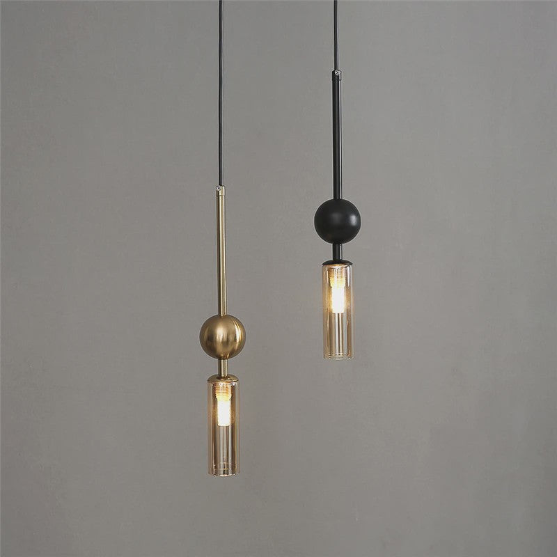 Luxe Scandinavische Hanglamp Goud/Zwart met Glas - Sfeervolle Verlichting voor Eetkamer, Slaapkamer of Nachtkastje