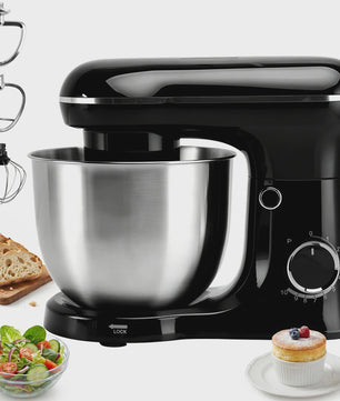 Krachtige 5.2L Keukenmachine 3-in-1: Mixen, Kneden & Kloppen voor Brood, Cake & Meer