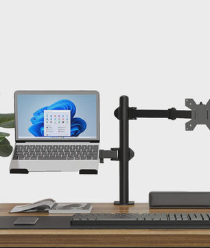 360° Draaibare Laptop & Monitor Standaard met Kabelmanagement