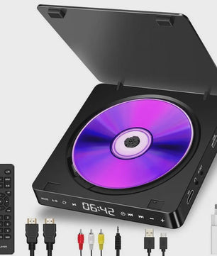Compacte DVD Speler met HDMI, USB, Type-C en Touch Panel - Zwart