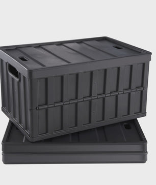 Set van 3 Opvouwbare Opbergkratten met Deksel - 45L & 65L