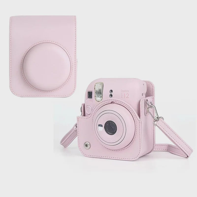 PU Lederen Beschermhoes met Schouderband voor Fujifilm Instax Mini 12 Camera