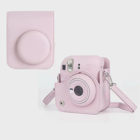 PU Lederen Beschermhoes met Schouderband voor Fujifilm Instax Mini 12 Camera