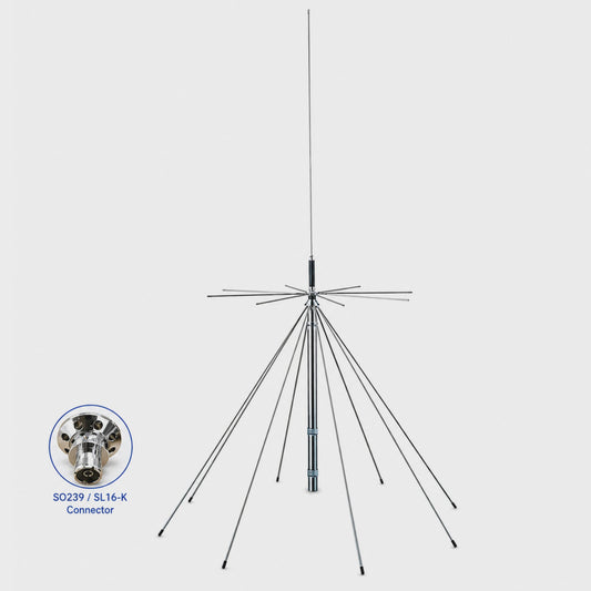 Ultra-Wideband Discone Antenne 25MHz-1300MHz met PL259 Connector