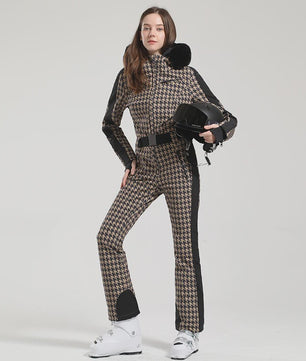 Dames Winter Ski-overall One Piece - Waterdicht, Winddicht & Warm - Outdoor Snowboard Jumpsuit