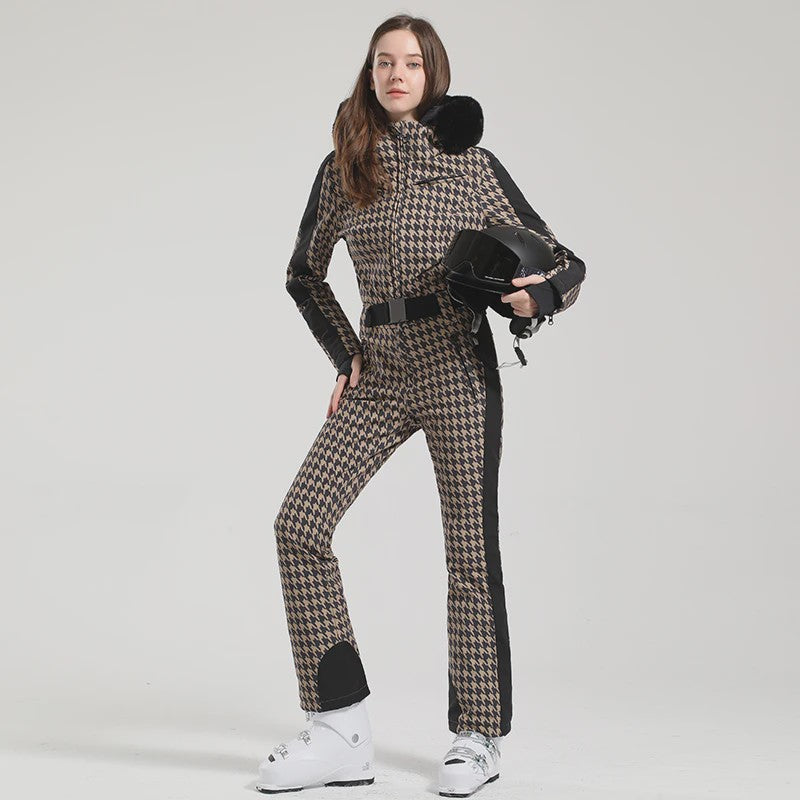 Dames Winter Ski-overall One Piece - Waterdicht, Winddicht & Warm - Outdoor Snowboard Jumpsuit