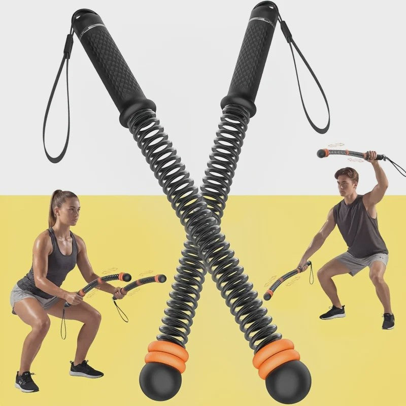 Draadloze Battle Ropes Set met Verstelbare Handvatten - Krachttraining voor Thuis