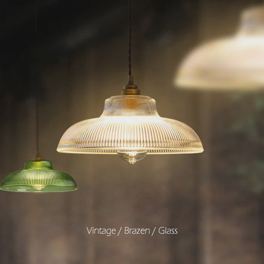 Nordic Groene Glazen Hanglamp - Stijlvolle Plissé Design Verlichting