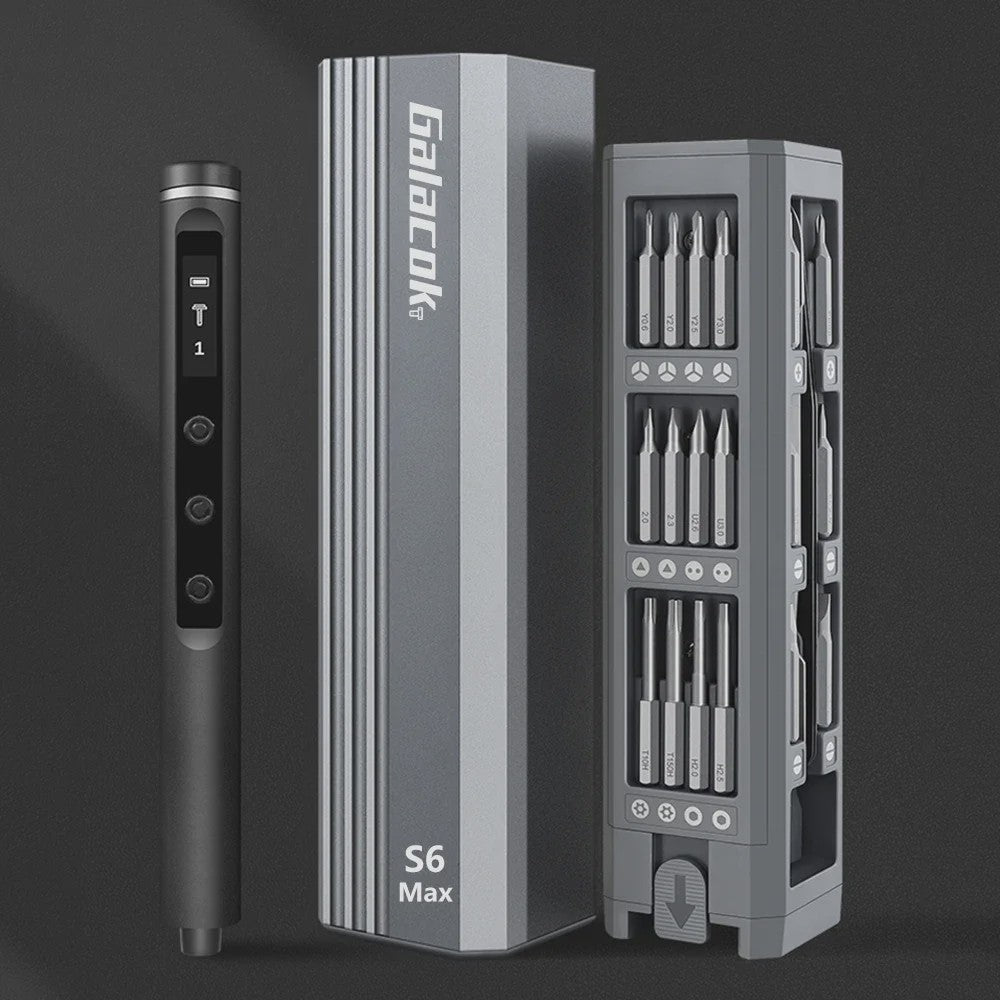 Galacok S6 Max Precisie Elektrische Schroevendraaierset - 42 Bits & 5 Koppelstanden