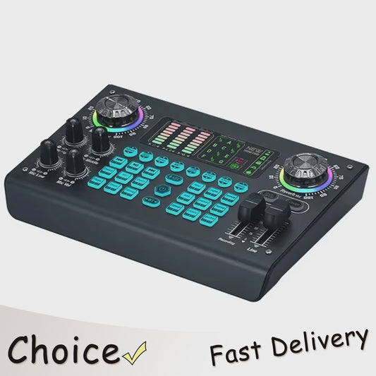 Professionele Mixer Soundcard voor Live Streaming en E-commerce