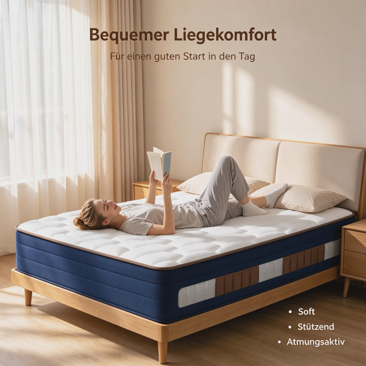 Luvanza 25cm 7-Zone Matras - Orthopedisch, Ademend & Wasbaar