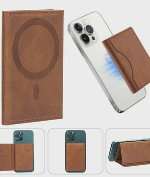 Magnetische Kaarthouder voor iPhone - PU Leer, Magsafe Compatibel