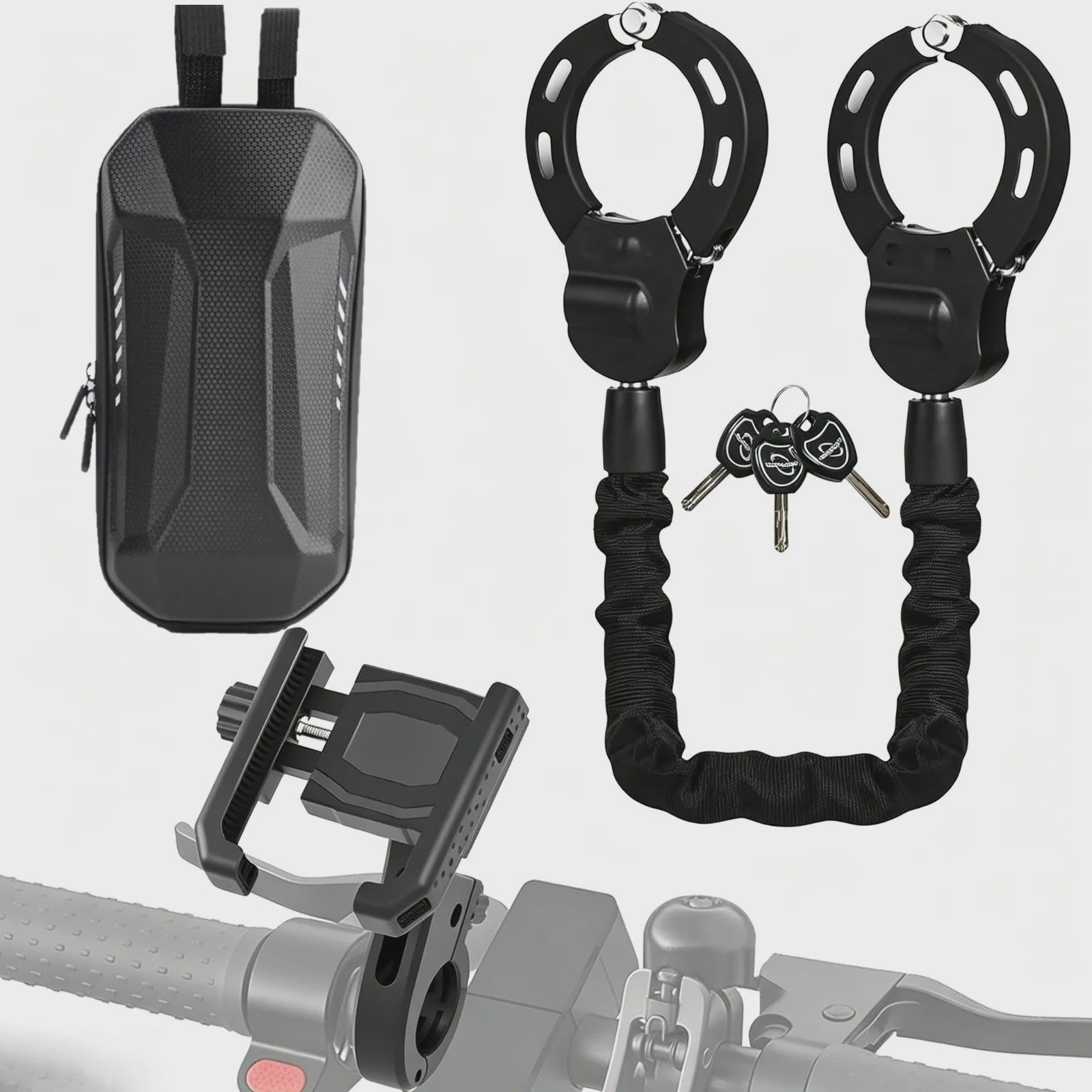 Elektrische Scooter Ketting & Opbergtas - Hoge Beveiliging Anti-diefstal Sluiting