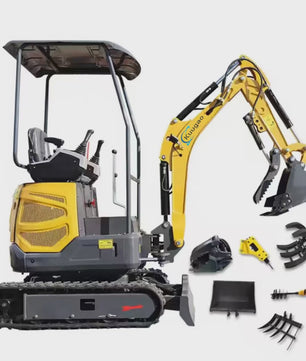 Mini Graafmachine 1.5 Ton - Multifunctioneel & Aanpasbaar