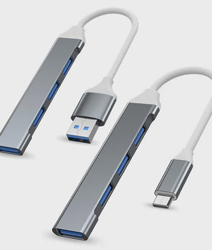 4-Poorts USB 3.0 Hub met Type-C Connector - Uitbreidingsadapter voor Laptop & Smartphone