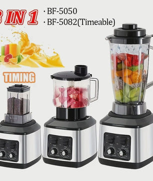 Krachtige 3-in-1 Keukenmachine: Blender, Mixer & Foodprocessor met 3 Containers