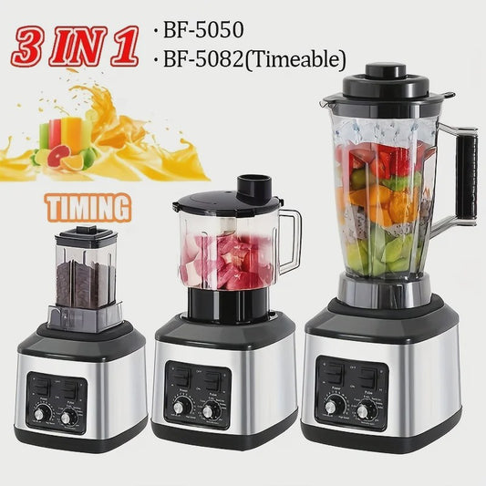 Krachtige 3-in-1 Keukenmachine: Blender, Mixer & Foodprocessor met 3 Containers