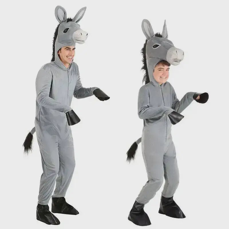 Donkey Kostuum voor Kinderen en Volwassenen - Feestelijk Dierkostuum voor Cosplay en Voorstellingen