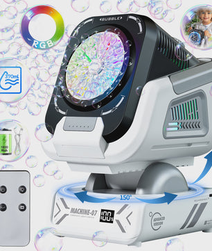 Automatische Bellenblaasmachine met Afstandsbediening, RGB Verlichting en 1800mAh Batterij
