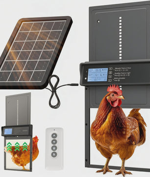 Automatische Kippenhok Deur met Zonnepaneel, Timer & Afstandsbediening - Veilig en Gemakkelijk