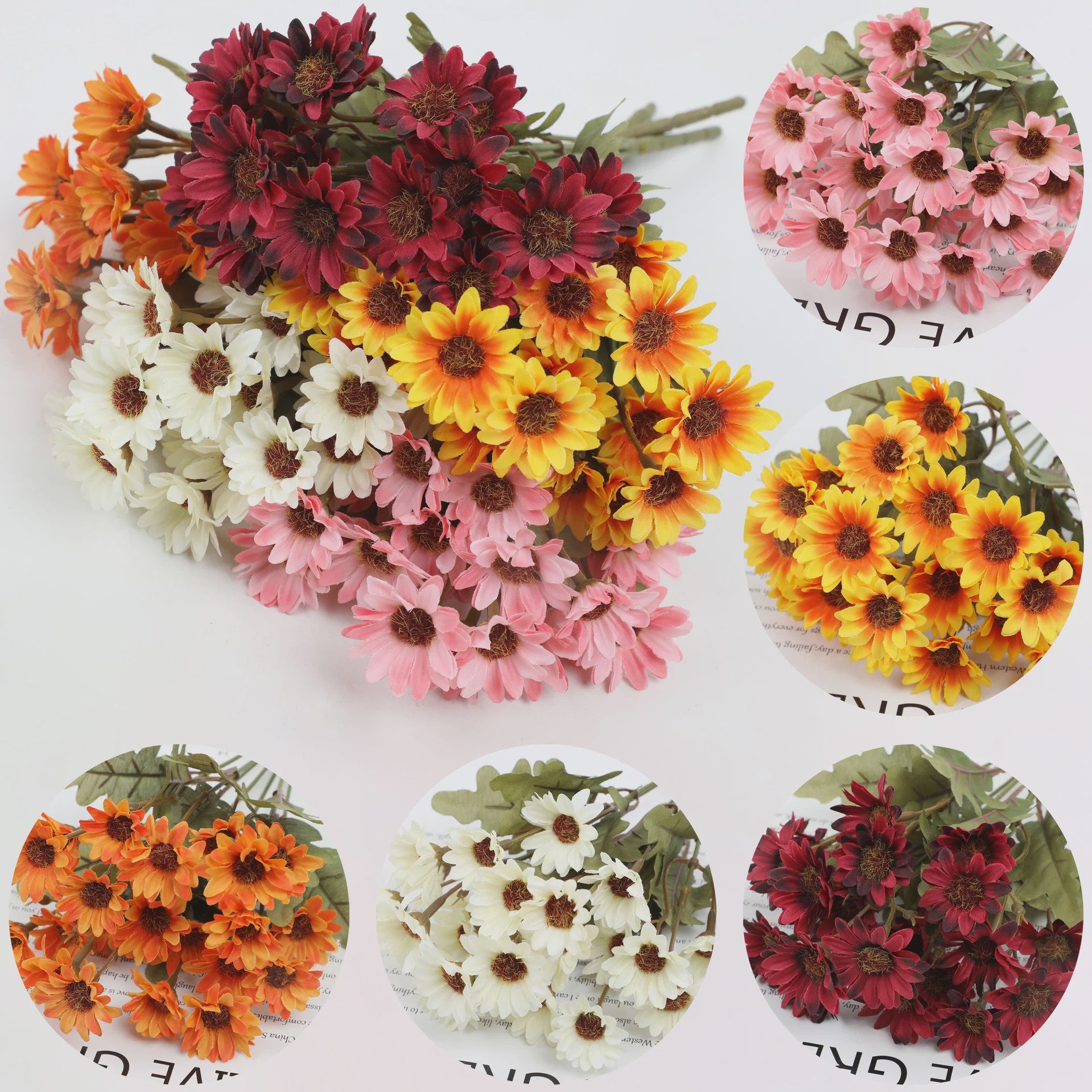 Kunstboeket Margrieten - Zijden Bloemen voor Decoratie (32cm)