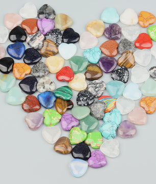 Hartvormige Kristalstenen Mix - Decoratie & Healing (10/20/30 Stuks)