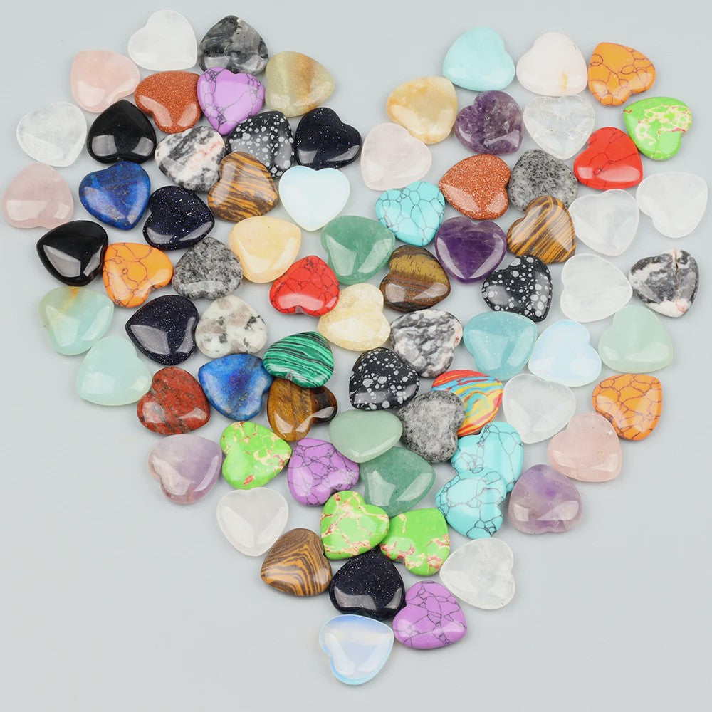 Hartvormige Kristalstenen Mix - Decoratie & Healing (10/20/30 Stuks)