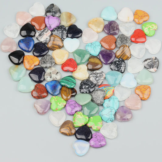 Hartvormige Kristalstenen Mix - Decoratie & Healing (10/20/30 Stuks)
