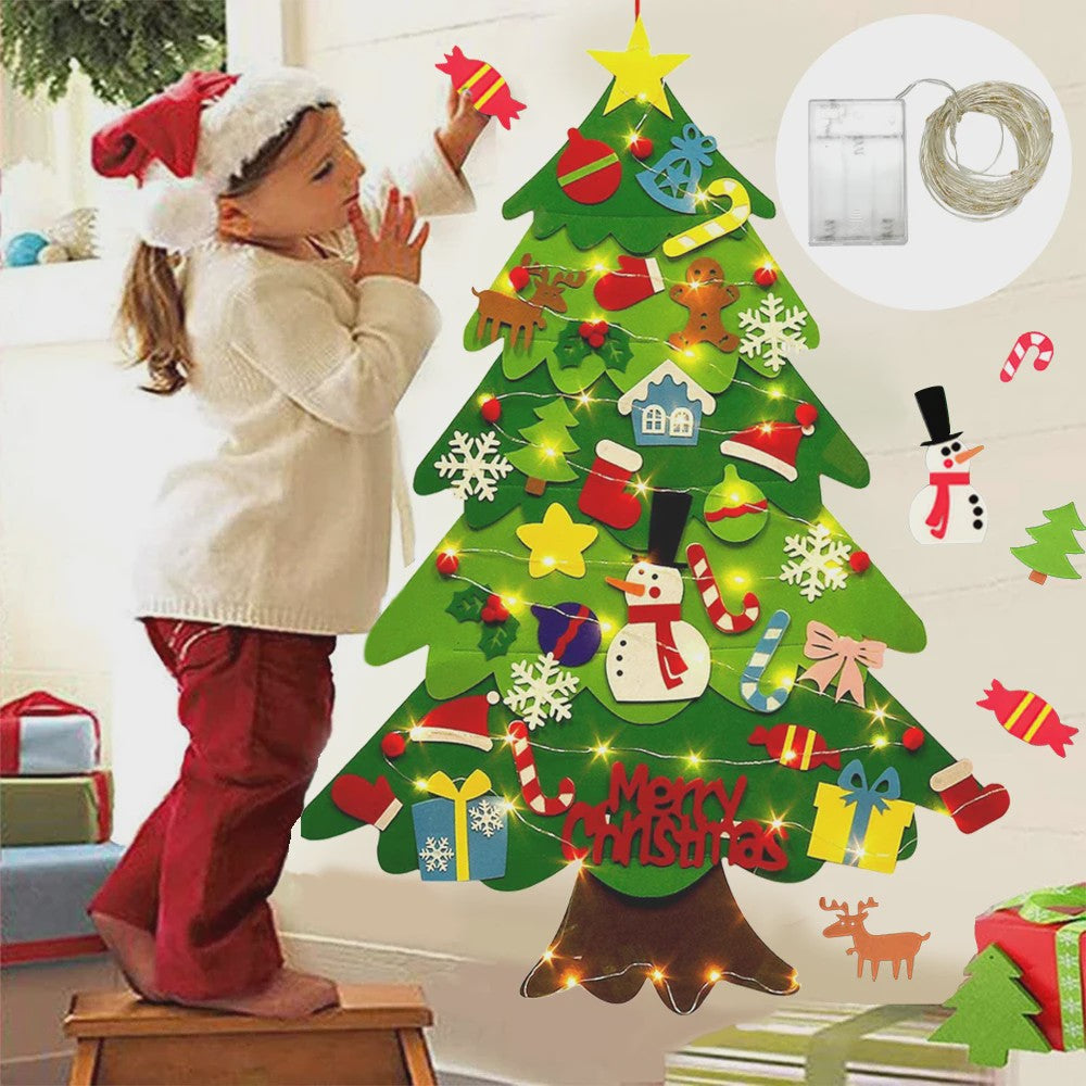 DIY Vilt Kerstboom Decoratie met Ornamenten - Feestelijk & Creatief voor Kinderen
