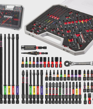 Geinxurn 58-delige Gereedschapset: Impact Schroefbits, Mini Ratel, Stapelboor & Bit Houder