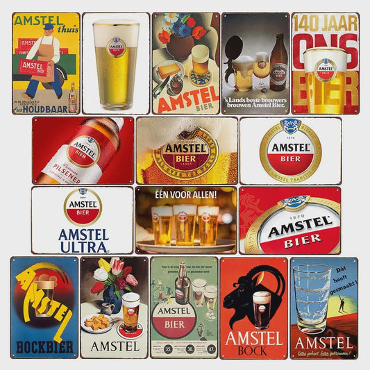 Vintage Bier Metalen Wanddecoratie - Retro Poster voor Bar, Pub & Man Cave (20x30cm)